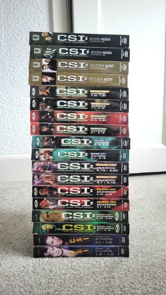 CSI: Crime scene investigation dvd's seizoen 1 tm 9, Vanaf 12 jaar, Ophalen of Verzenden, Zo goed als nieuw, Actie en Avontuur