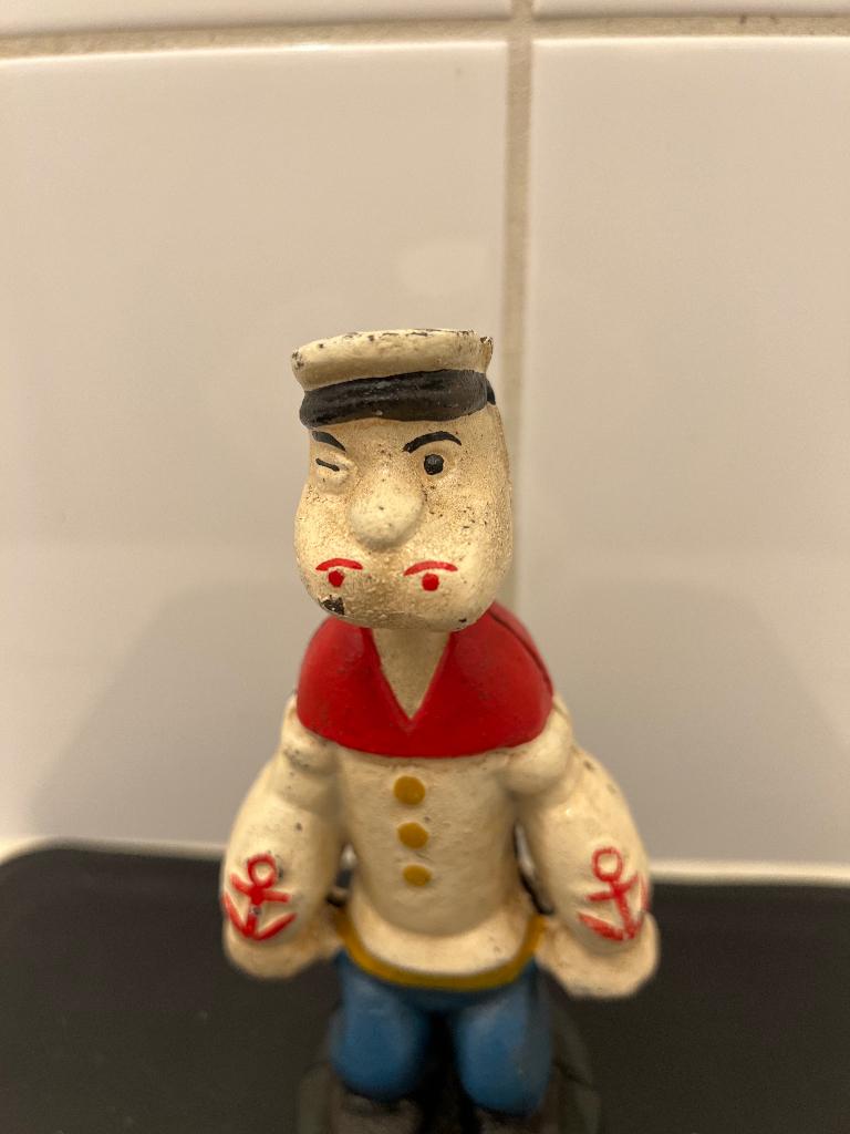 Popeye Piggy Bank Spaarpot, Verzamelen, Stripfiguren, Ophalen of Verzenden, Overige figuren, Gebruikt, Beeldje of Figuurtje