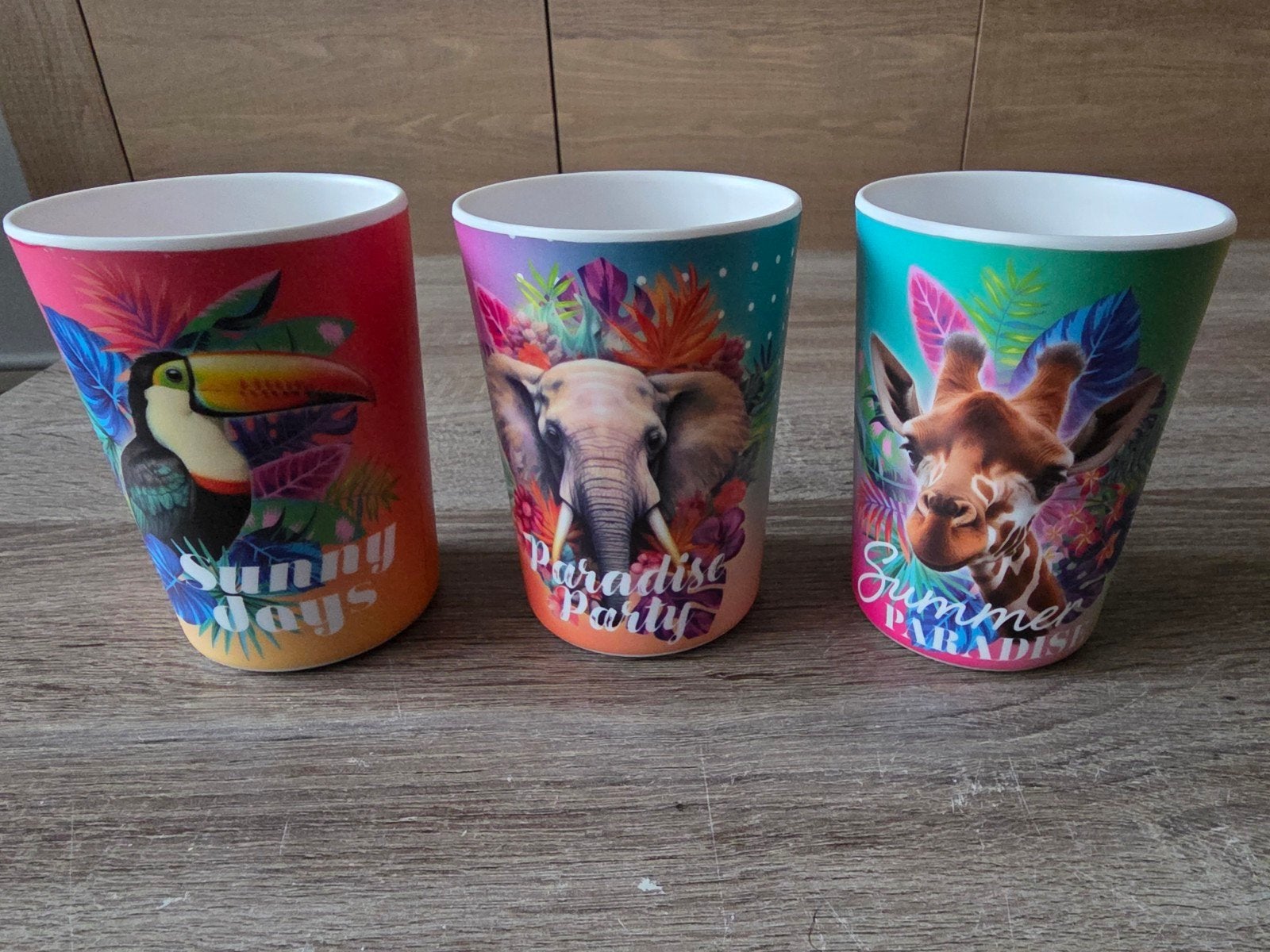 Set van 3 vrolijke kinderbekers van Excellent Houseware, Ophalen of Verzenden, Zo goed als nieuw