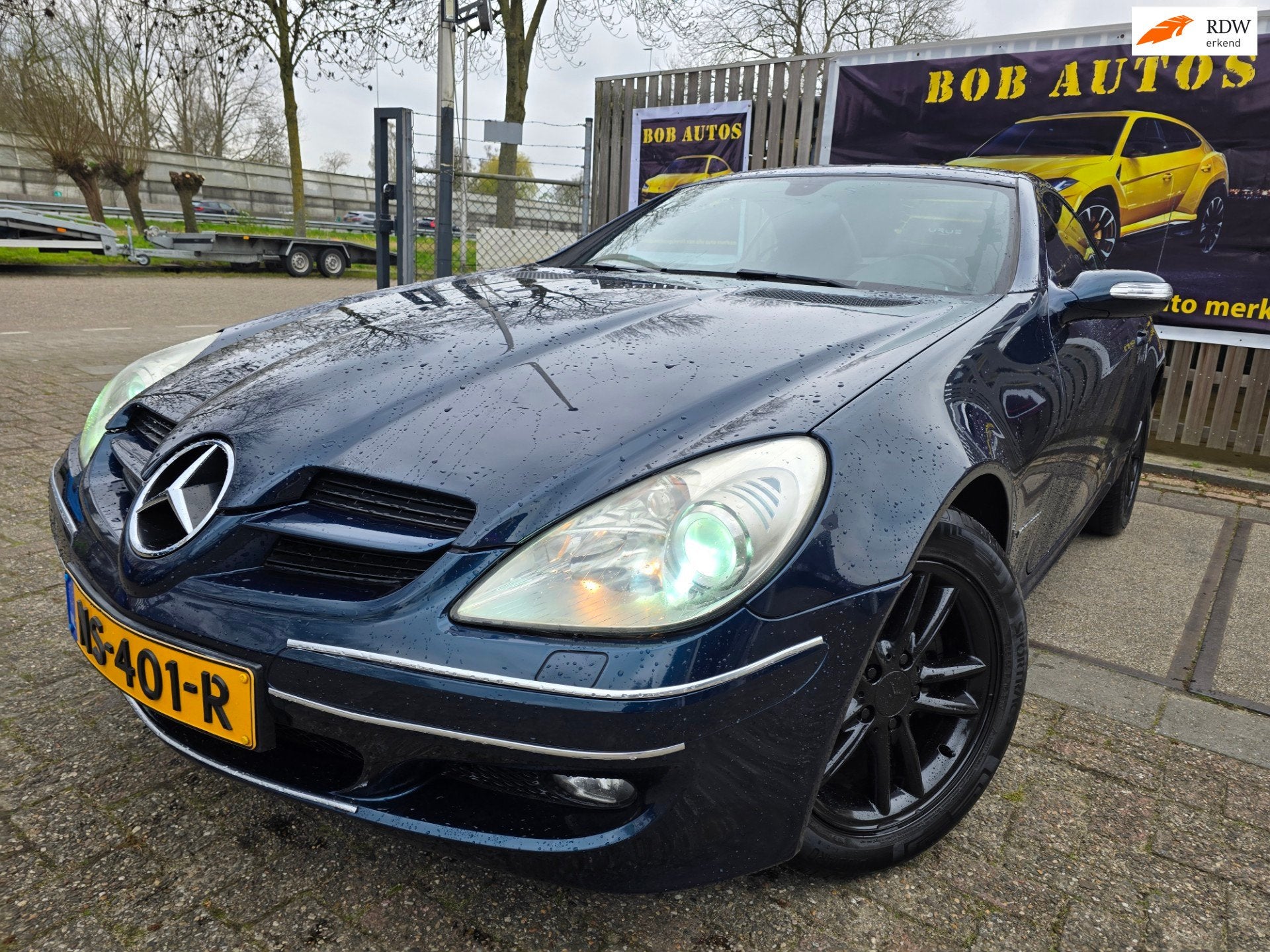 Mercedes-Benz SLK-klasse 200 K/airco/navi/nieuwe apk 07-05-2, Achterwielaandrijving, Gebruikt, 4 cilinders, Blauw