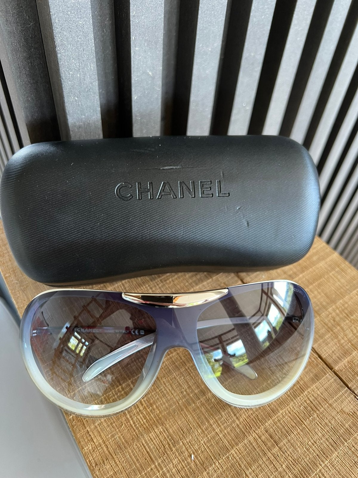 CHANEL Sunglasses Aviator 6006 white frame incl hardcase, Overige merken, Zonnebril, Wit, Ophalen of Verzenden