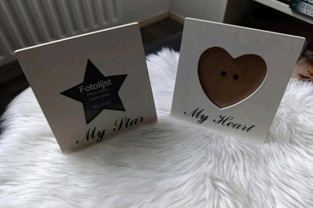 Set van 2 fotolijstjes: 'My Star' en 'My Heart', Audio, Tv en Foto, Fotografie | Fotolijsten, Standaard fotolijst, Ophalen of Verzenden