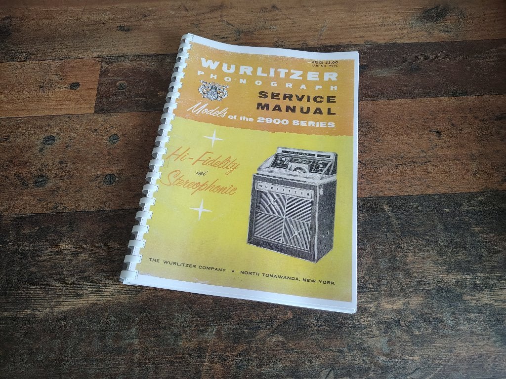 Service Manual: Wurlitzer 2900 (1965) jukebox nieuw !!, Verzamelen, Verzenden, Nieuw, 1950 tot 1960, Seeburg