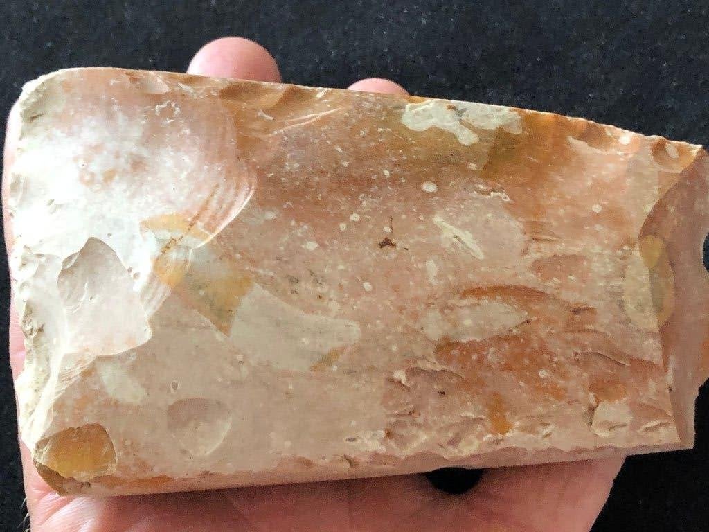 STEENTIJD BIJL Neolithicum 4000 jr Prehistorie bodemvondst, Ophalen of Verzenden, Gebruikt