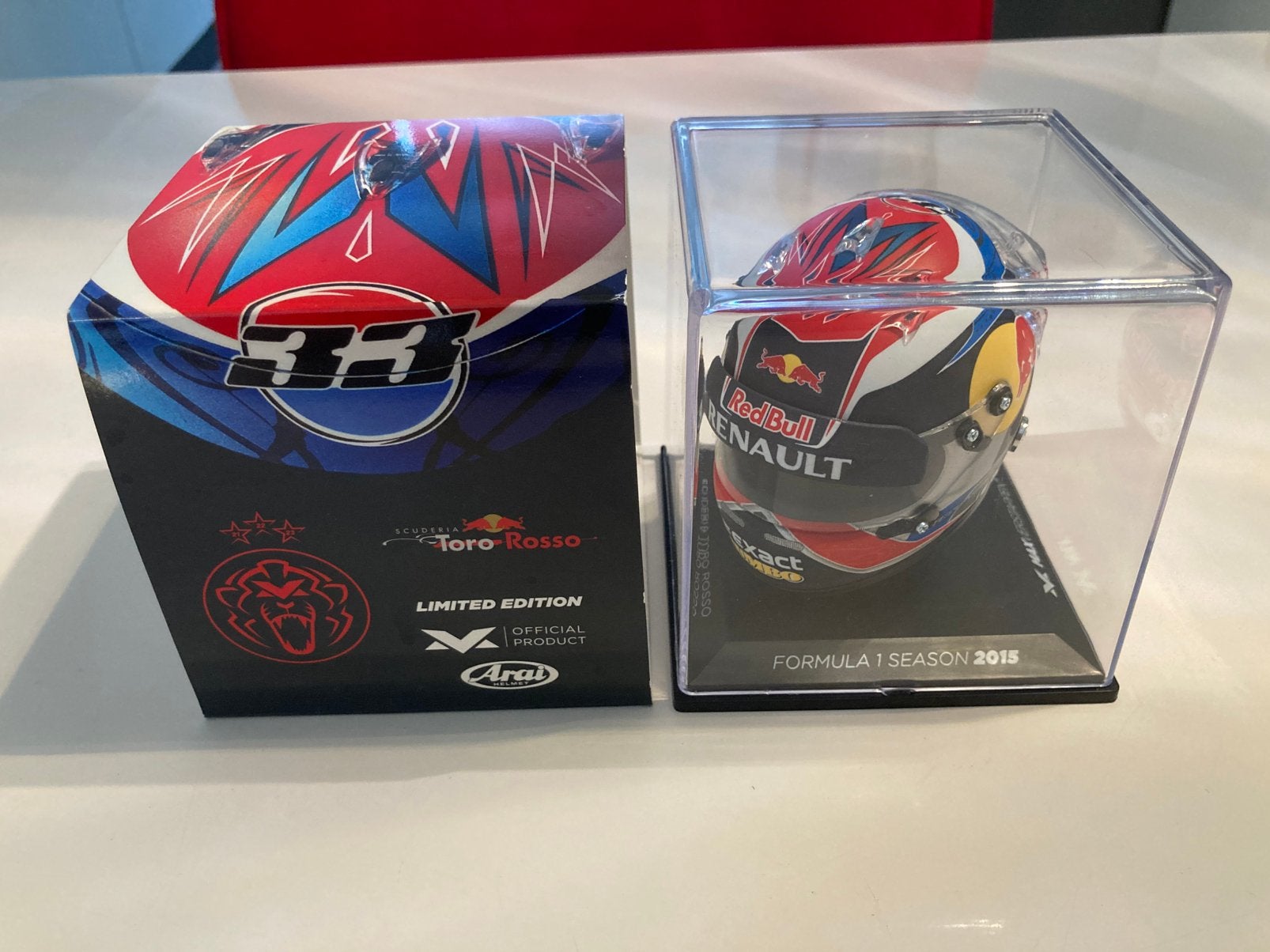 Max Verstappen helm 1/4 season 2015, Ophalen of Verzenden, Nieuw, Formule 1