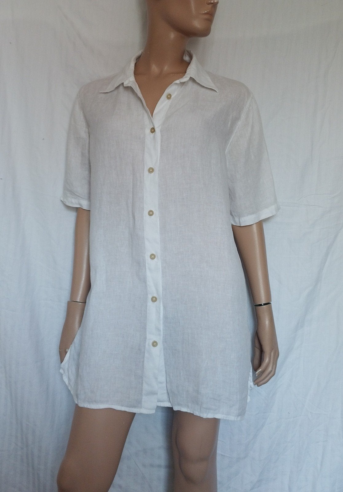 120%LINO Blouse,  Maat 42, Kleding | Dames, Blouses en Tunieken, Ophalen of Verzenden, Zo goed als nieuw, Maat 42/44 (L), Wit
