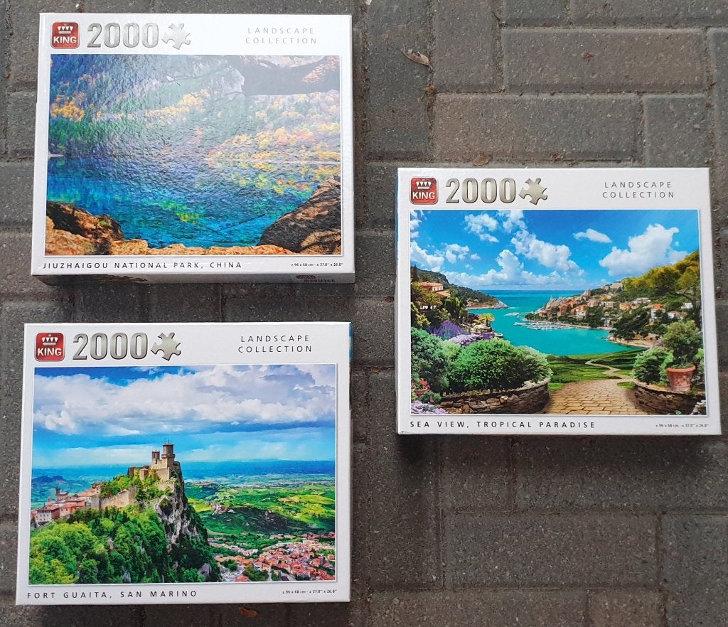 3x King legpuzzel landscape collection 2000 stukjes., Hobby en Vrije tijd, Denksport en Puzzels, Ophalen of Verzenden, Meer dan 1500 stukjes