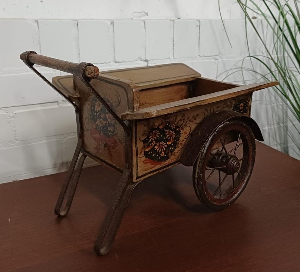 Vintage miniatuur Amsterdamse bloemenbakfiets, Ophalen of Verzenden, Gebruikt