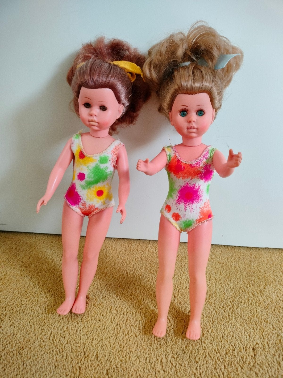 twee vintage popjes, ( italocremona) uit 1965, Ophalen of Verzenden, Gebruikt, Pop