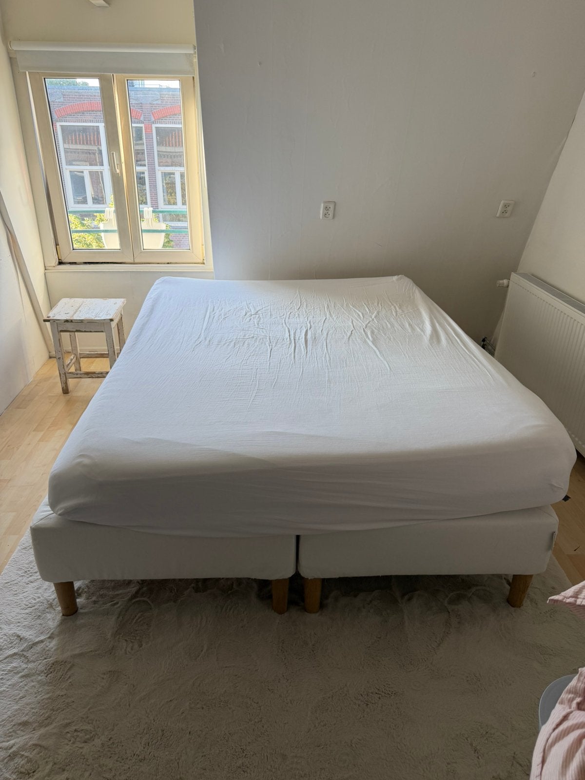 Ikea bed, Ophalen, Gebruikt, Wit, Tweepersoons