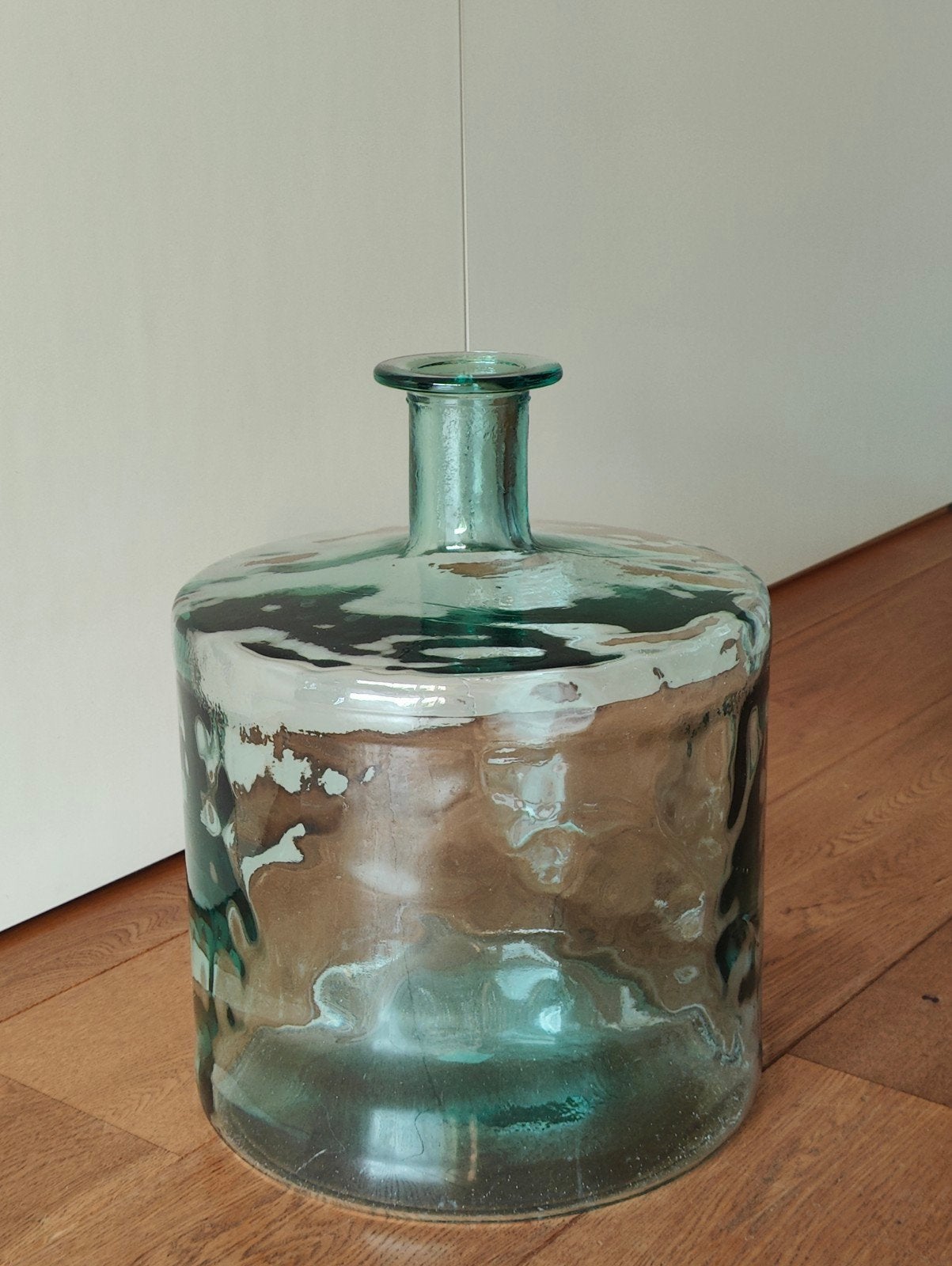 Grote Mica Decorations glazen flesvaas Guan groen, Ophalen, 44 cm, Gerecycled glas, Groen