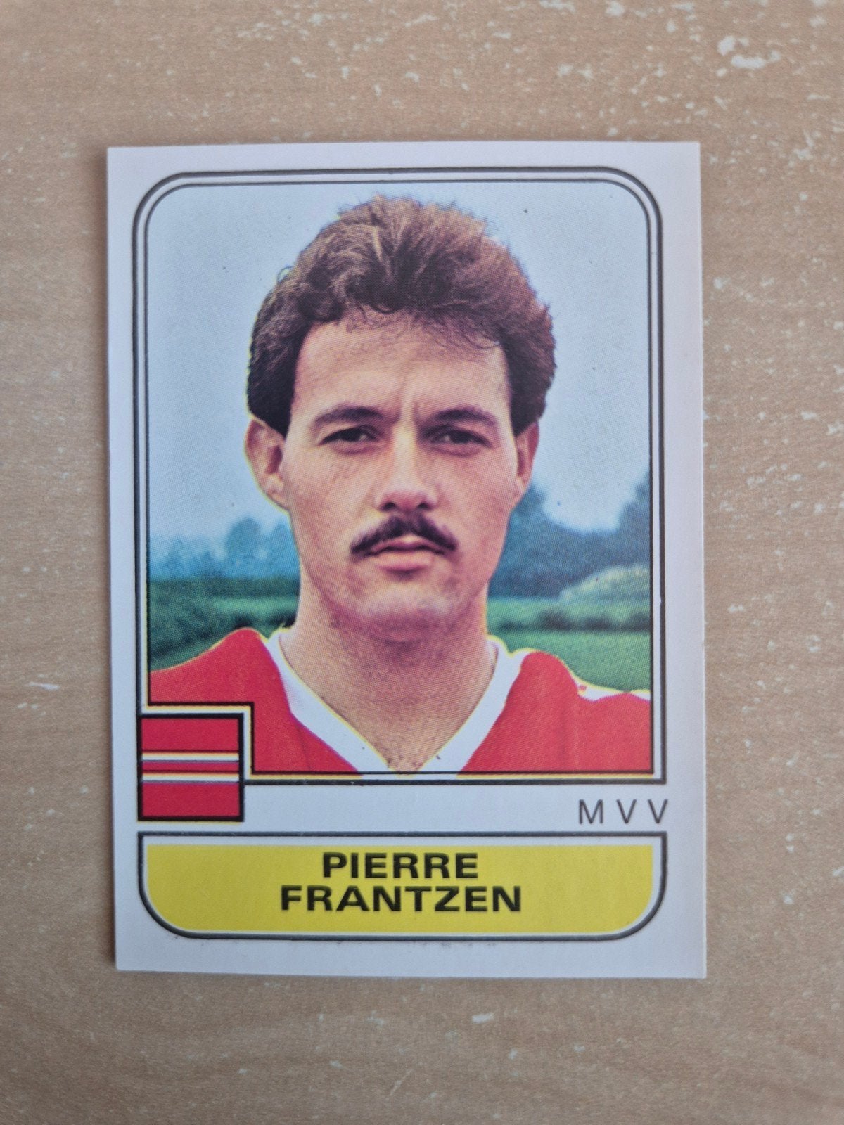 Panini Voetbal 82 Pierre Frantzen MVV, Ophalen of Verzenden, Zo goed als nieuw, Ajax, Poster, Plaatje of Sticker