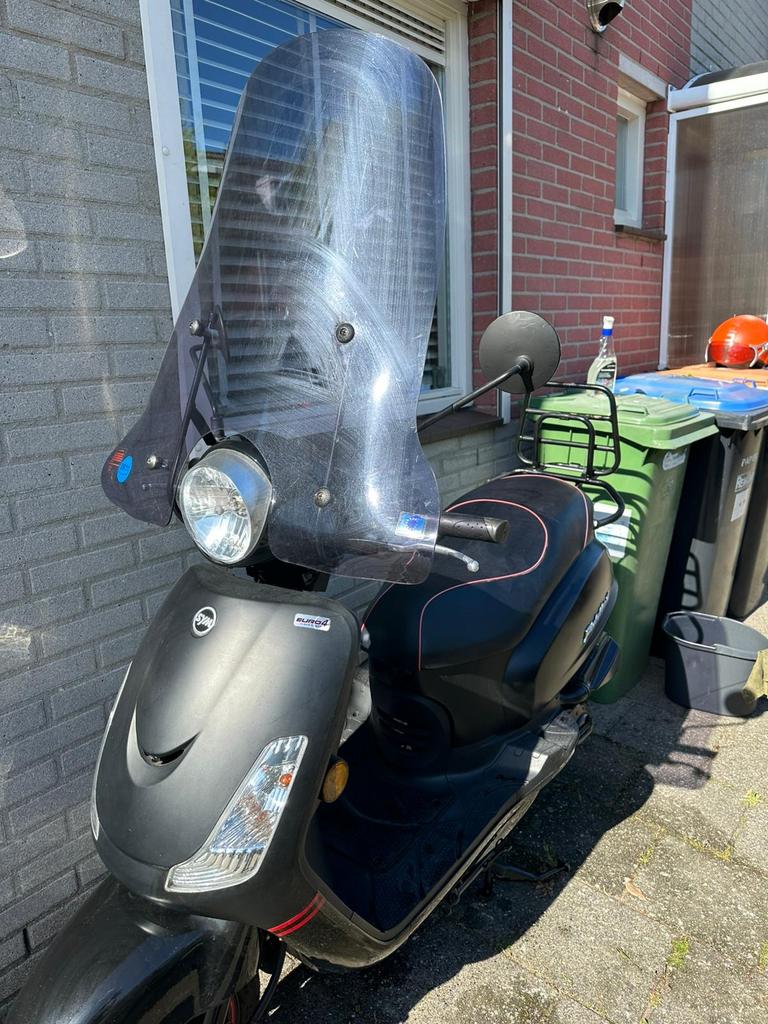 Sym Fiddle II 50S Scooter - Zwart, Goede Staat, Fietsen en Brommers, Scooters | SYM, Ophalen, Gebruikt, Maximaal 45 km/u, Benzine