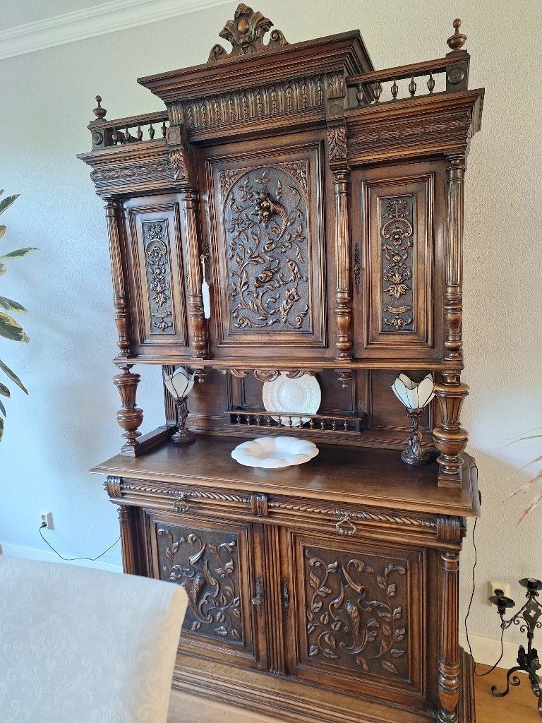 Prachtige antieke Franse jachtkast buffetkast Henri II-stijl, Antiek en Kunst, Ophalen