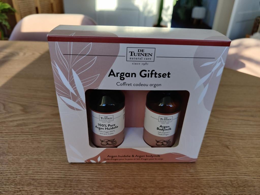 De Tuinen Argan Giftset: Arganolie & Bodymilk, Ophalen of Verzenden