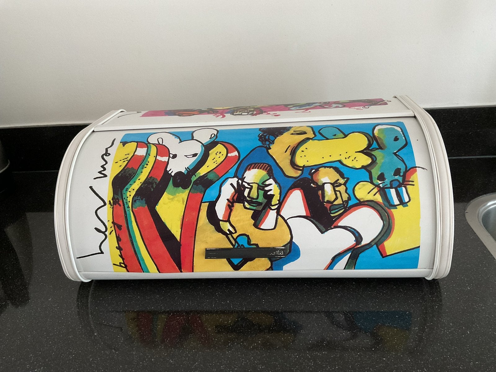 Brabantia Broodtrommel Herman Brood - Uniek Design, Gebruikt, Ophalen of Verzenden, Metaal, Brabantia