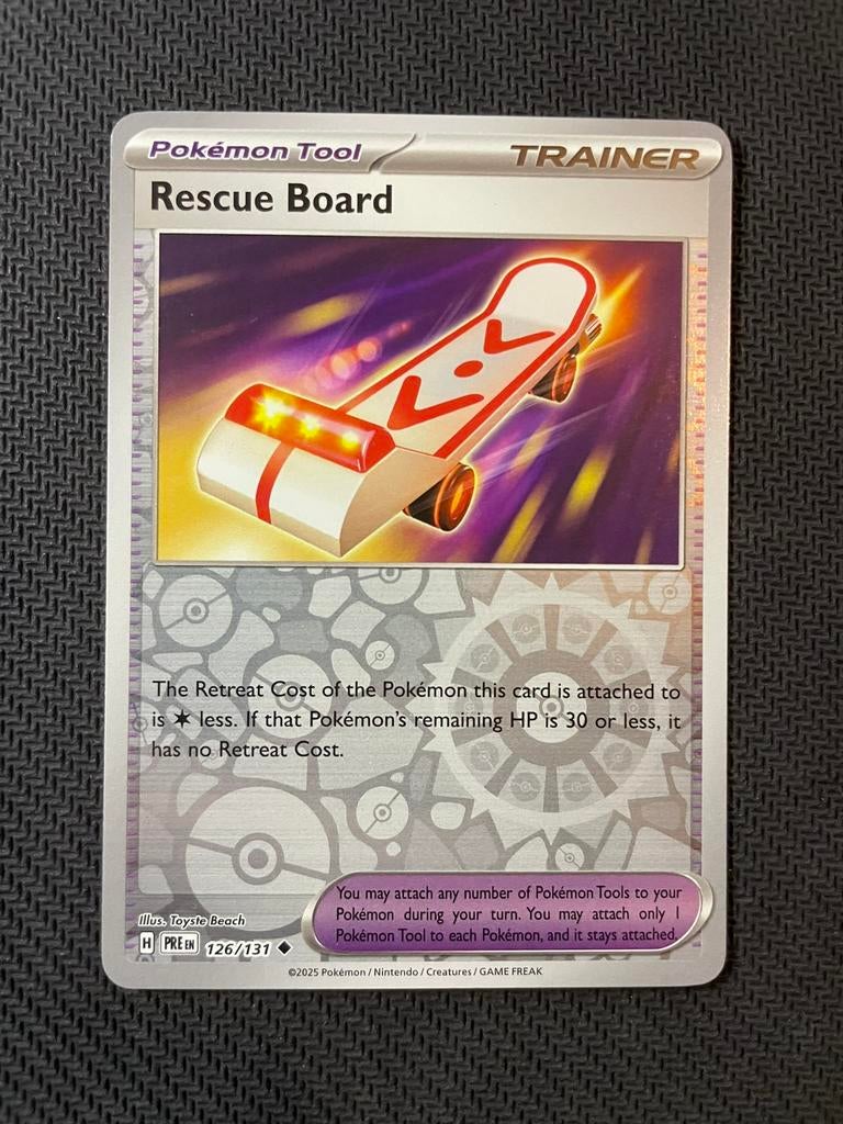 Rescue Board 126/131 Reverse Holo Prismatic Evolutions, Ophalen of Verzenden, Zo goed als nieuw