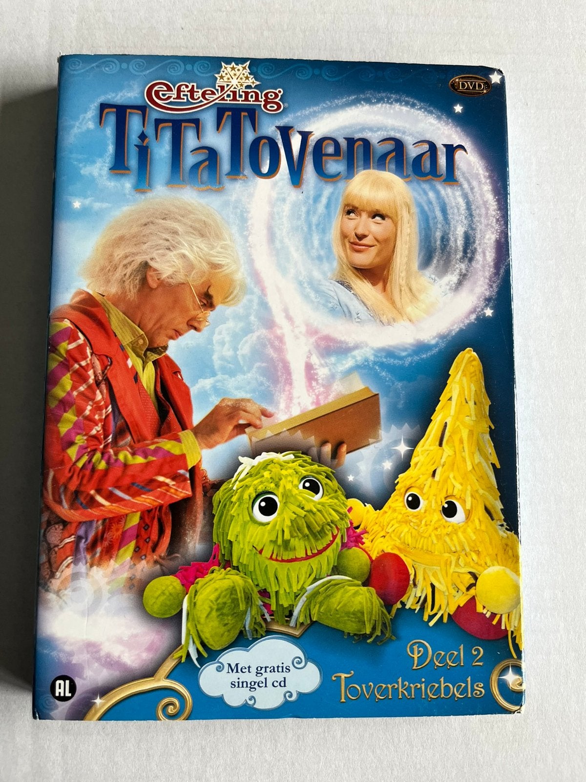 TiTaTovenaar Deel 2: Toverkriebels DVD met gratis CD, Gebruikt, Alle leeftijden, Tv-serie, Familie