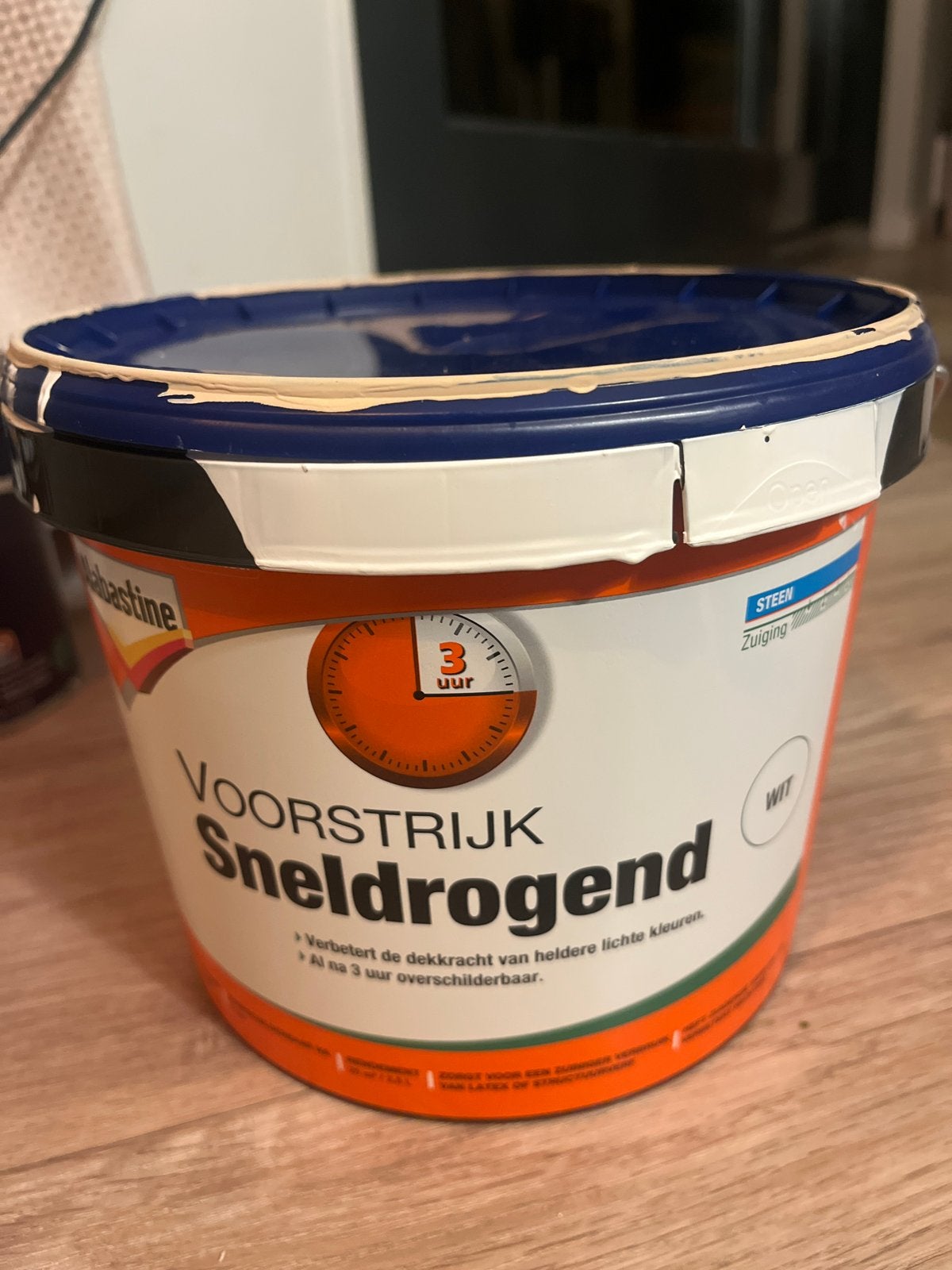 Alabastine Voorstrijk Sneldrogend Wit 2,5L (bijna vol), Doe-het-zelf en Verbouw, Ophalen, Wit, Minder dan 5 liter, Verf