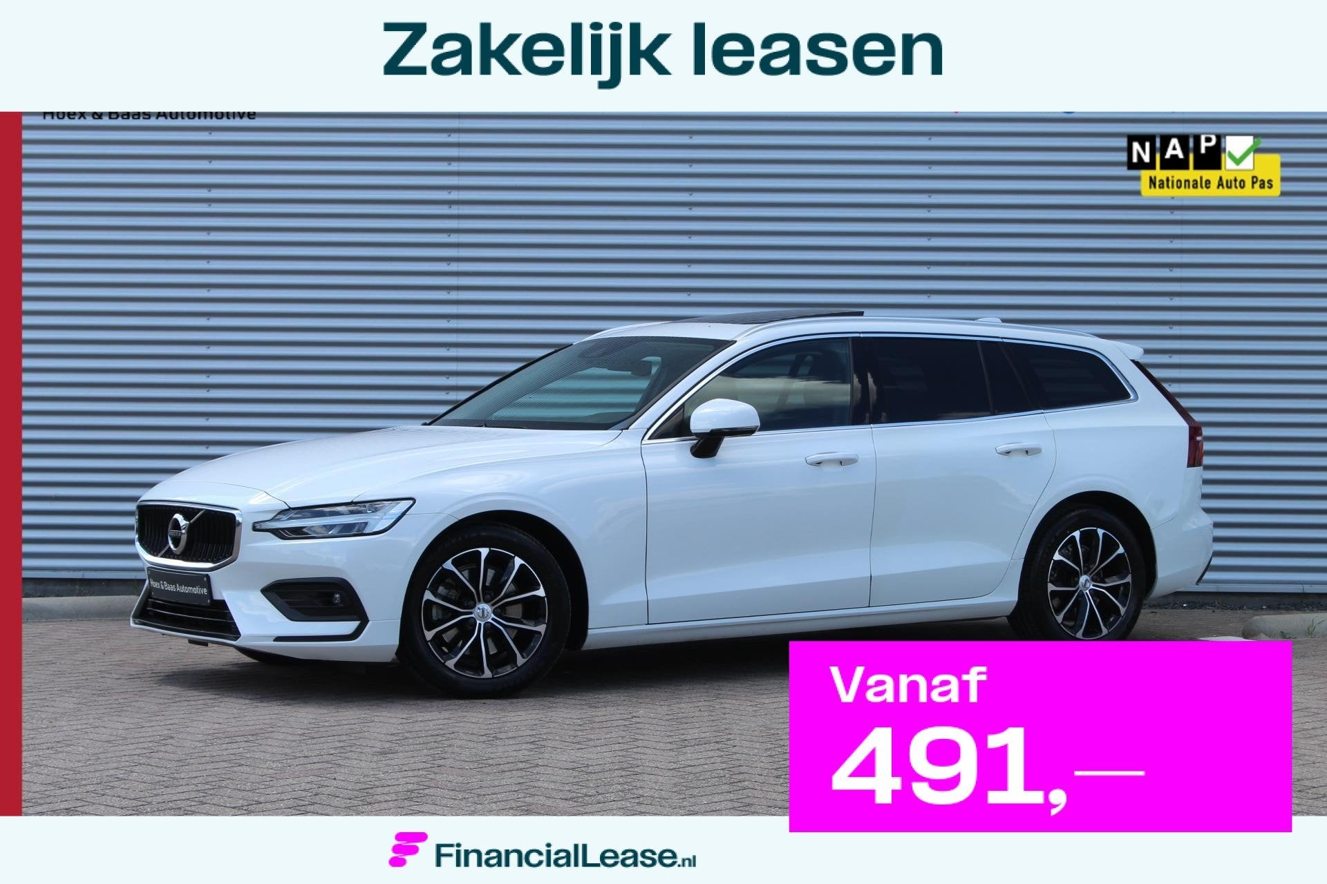 Volvo V60 2.0 B3/Pano/Adapt cruise/Bliss/Trekhaak, 15 km/l, 1969 cc, Onderhoudsboekje, 102 €/maand