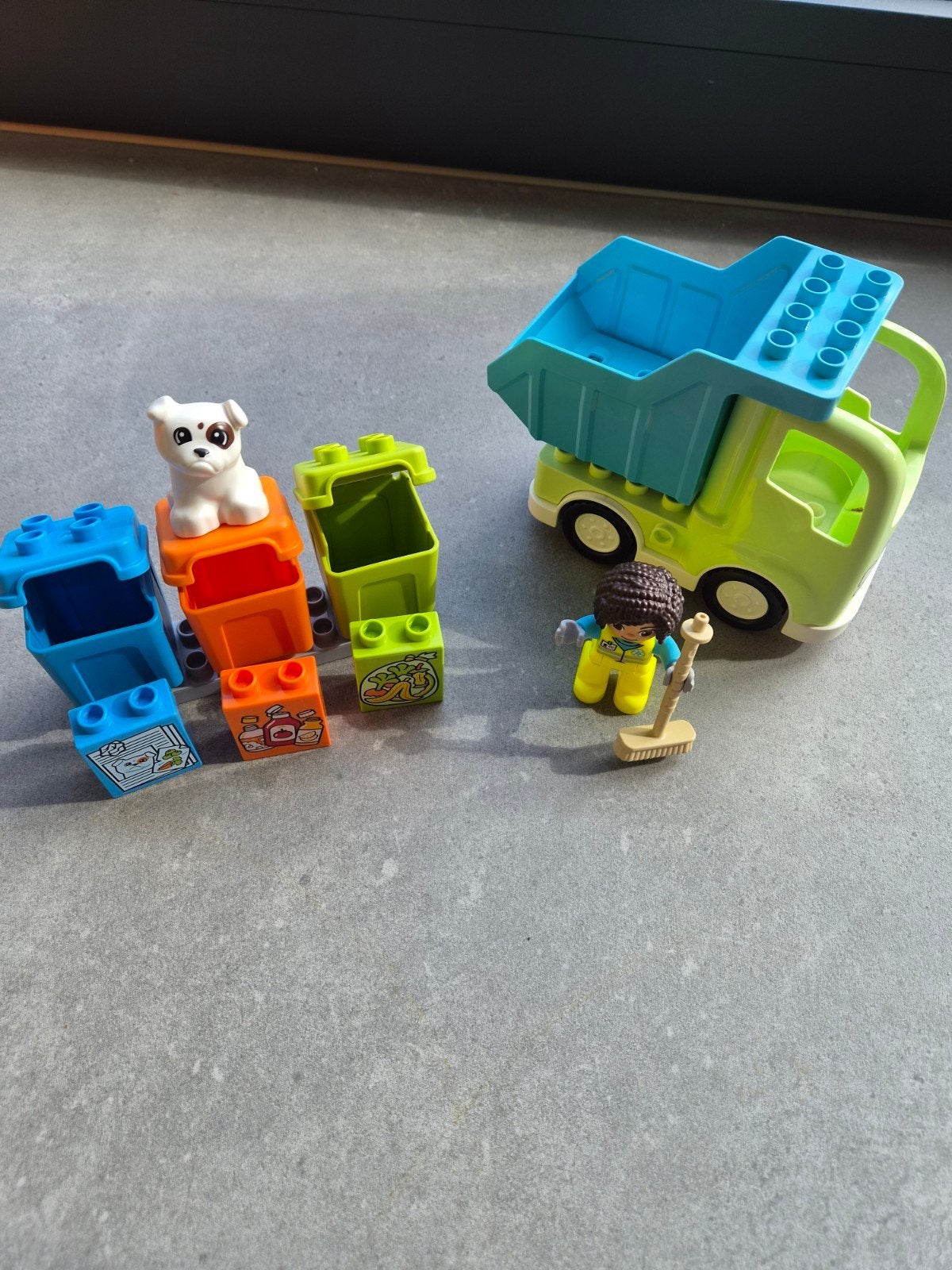LEGO Duplo Vuilniswagen 10987 met figuur en hondje, Ophalen of Verzenden