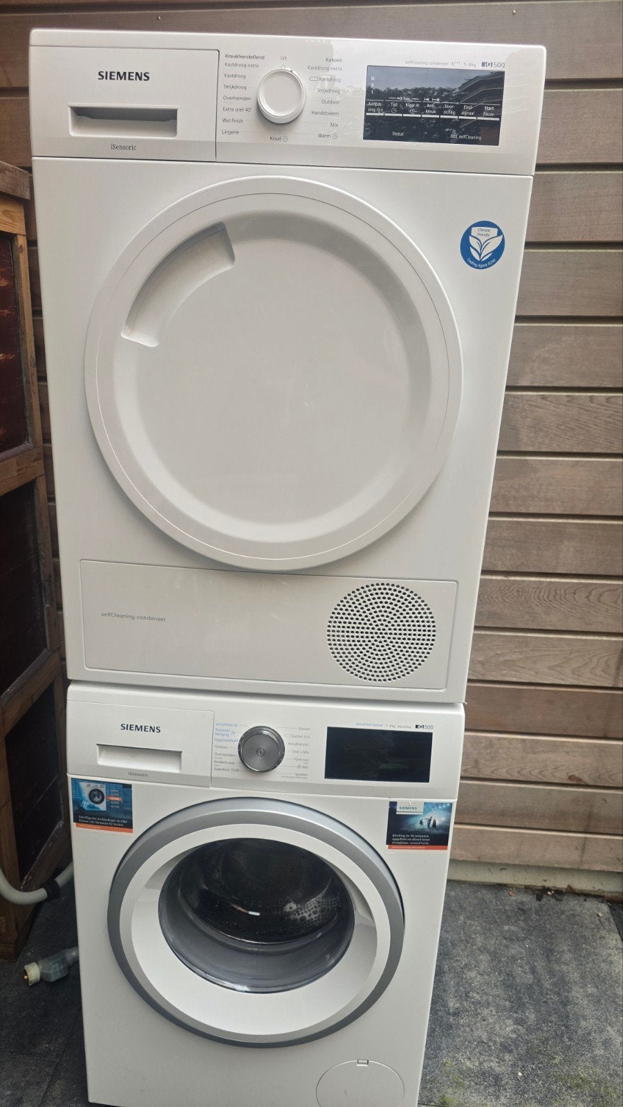 Siemens wasmachine en droger set - Zo goed als nieuw, Witgoed en Apparatuur, ., 8 tot 10 kg, Ophalen of Verzenden, Zo goed als nieuw