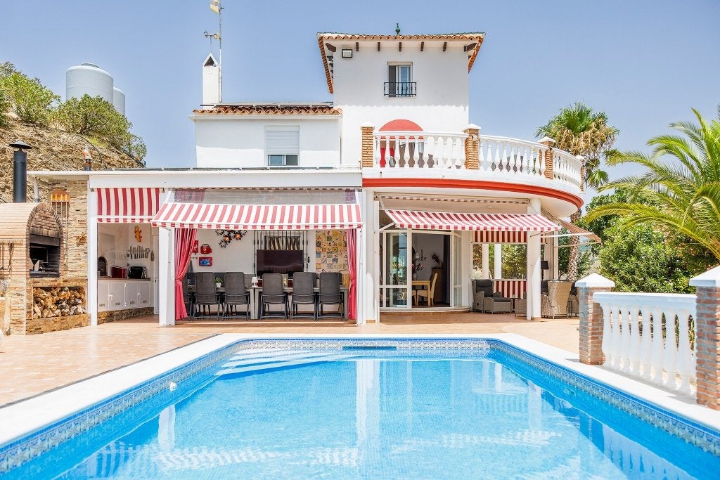 12 Persoons Villa Torrox Costa Spanje, 4 of meer slaapkamers, 14 personen, Open haard, Landelijk