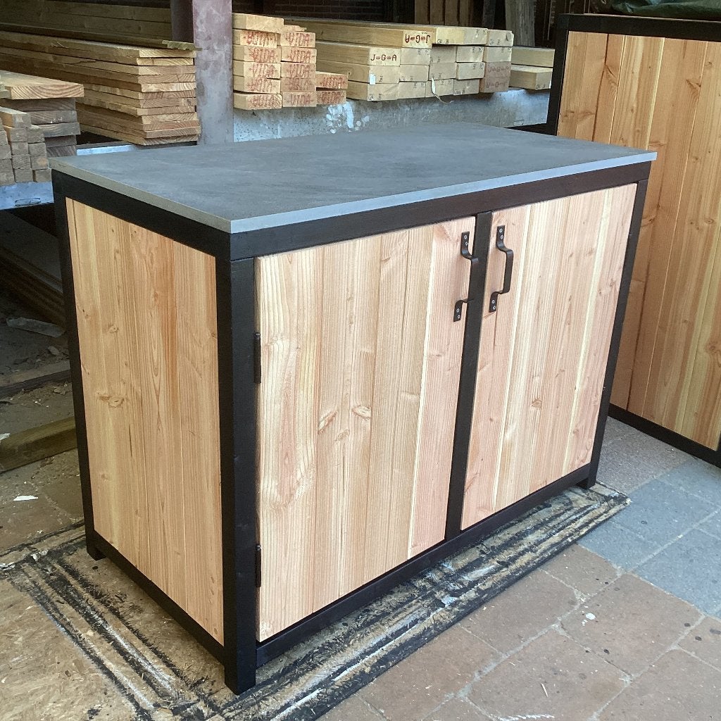 Buitenkeuken, buitenkast van douglas hout en keramisch blad, Ophalen, Nieuw