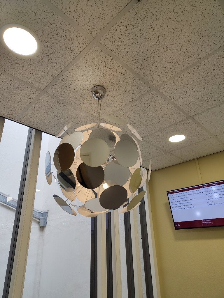 Zuiver 'Plenty Work' Hanglamp Chroom (65 cm), Ophalen, Gebruikt, E27 (groot), Modern / Design / Retro / Space Age