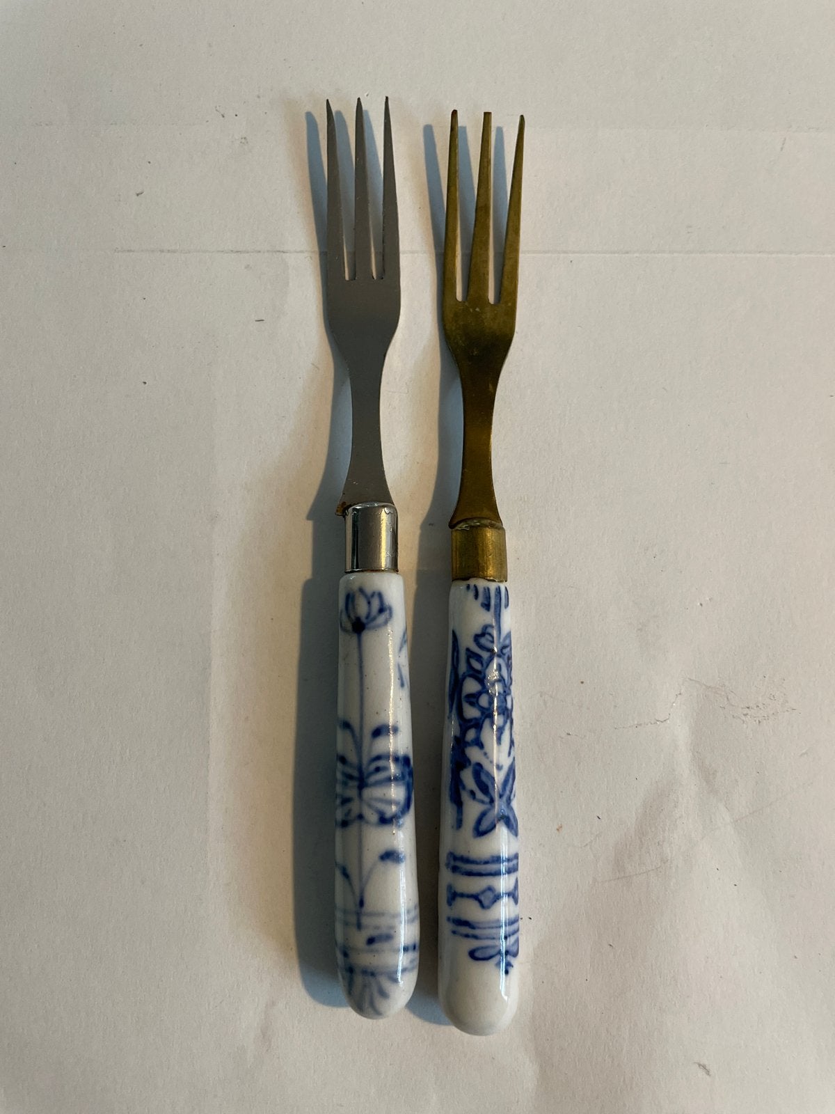 Antieke zwiebelmuster taarvorkjes, Antiek en Kunst, Ophalen of Verzenden