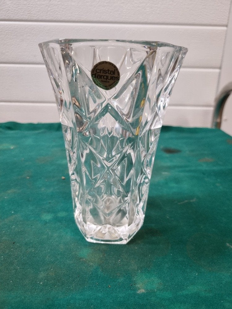 vaas kristal d"arques vintage, Antiek en Kunst, Antiek | Vazen, Ophalen of Verzenden