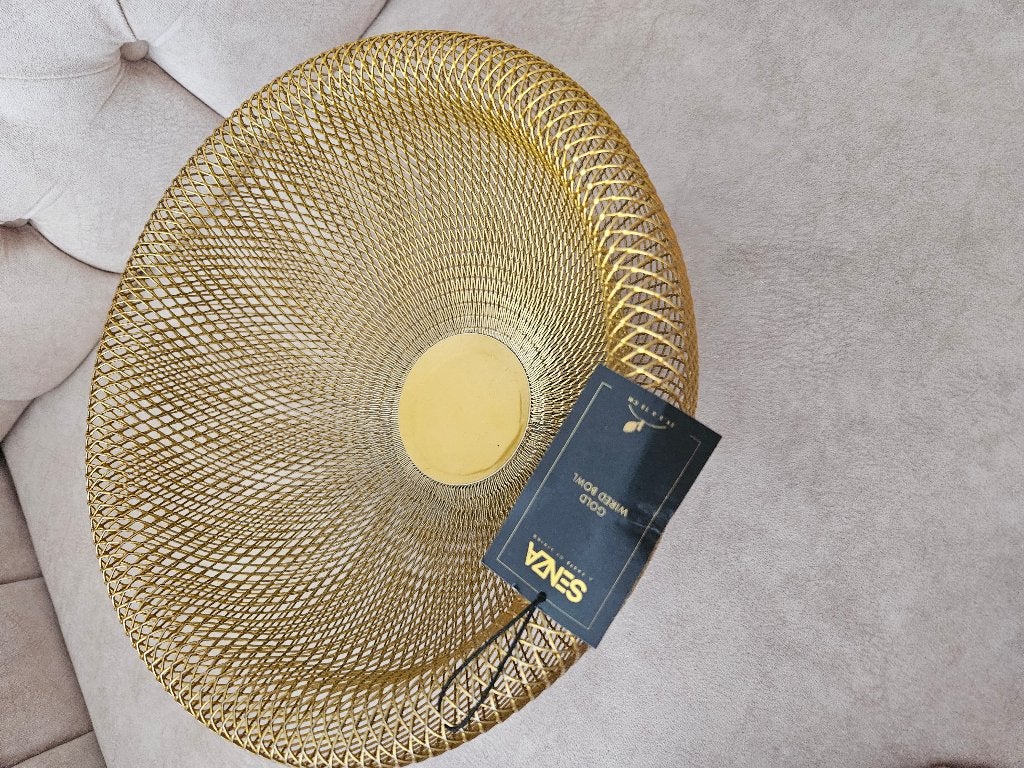 SENZA gouden schaal, Ophalen, Overige materialen, Schaal, Rond