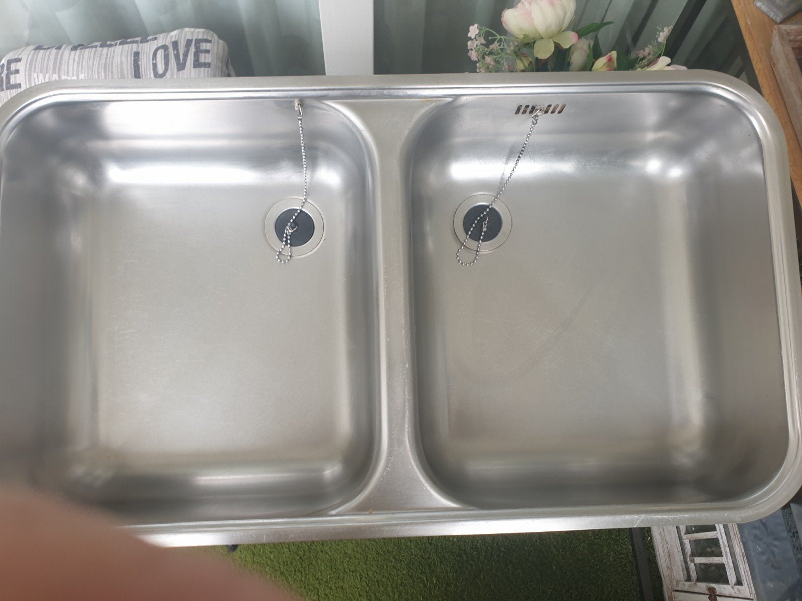 Dubbele RVS spoelbak voor keuken, Huis en Inrichting, Keuken | Keukenbenodigdheden, Zilver, Ophalen of Verzenden, Metaal, Overige merken
