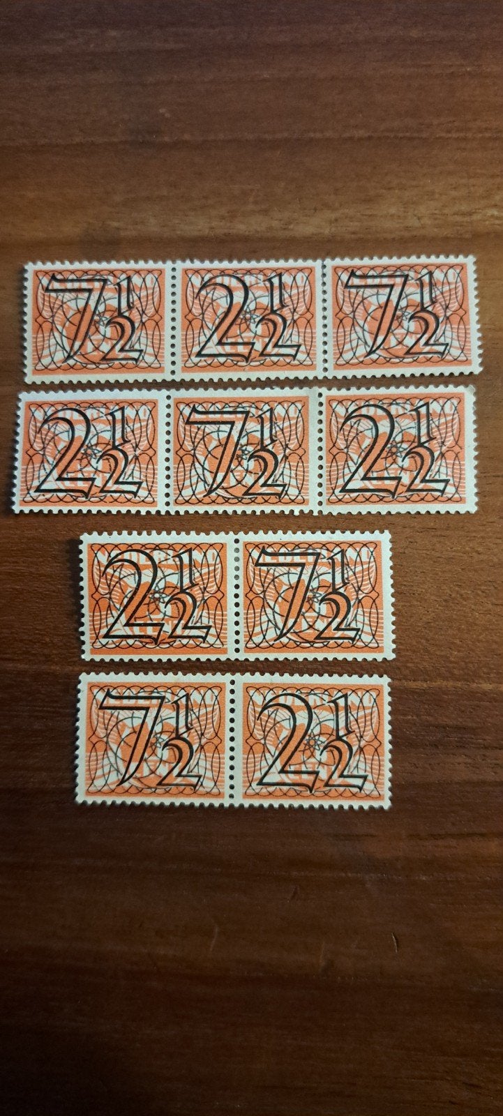 Serie Guilloche Traliezegels. Postfris met ietsje plak. 1940, Ophalen of Verzenden
