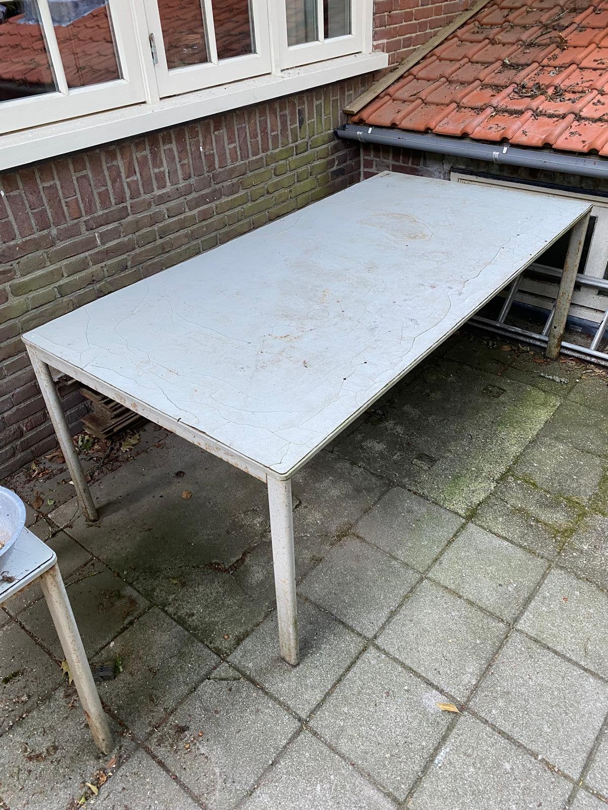 Gratis af te halen: tafel van 2x1 m (poten kunnen los), Caravans en Kamperen, Kampeermeubelen, Ophalen, Gebruikt, Overige