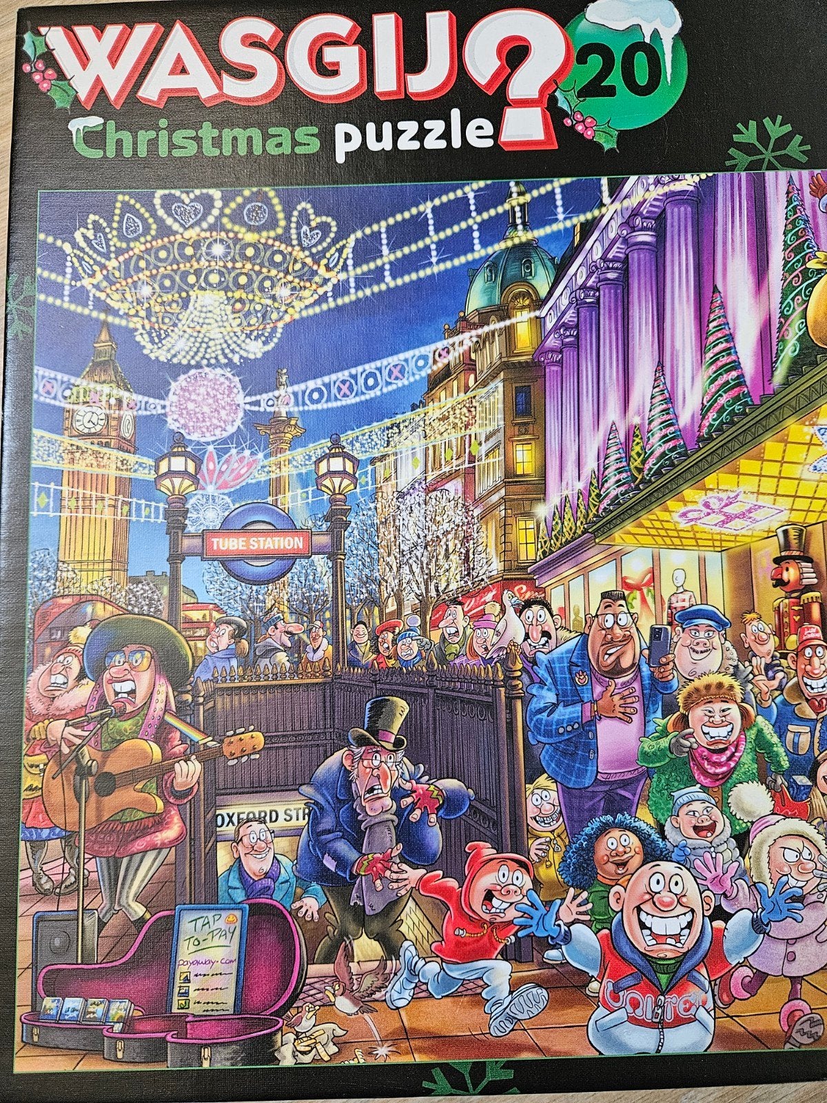 Wasgij Christmas  Spirits of Christmas! 2x1000 stuk, Hobby en Vrije tijd, Ophalen of Verzenden, 500 t/m 1500 stukjes, Zo goed als nieuw