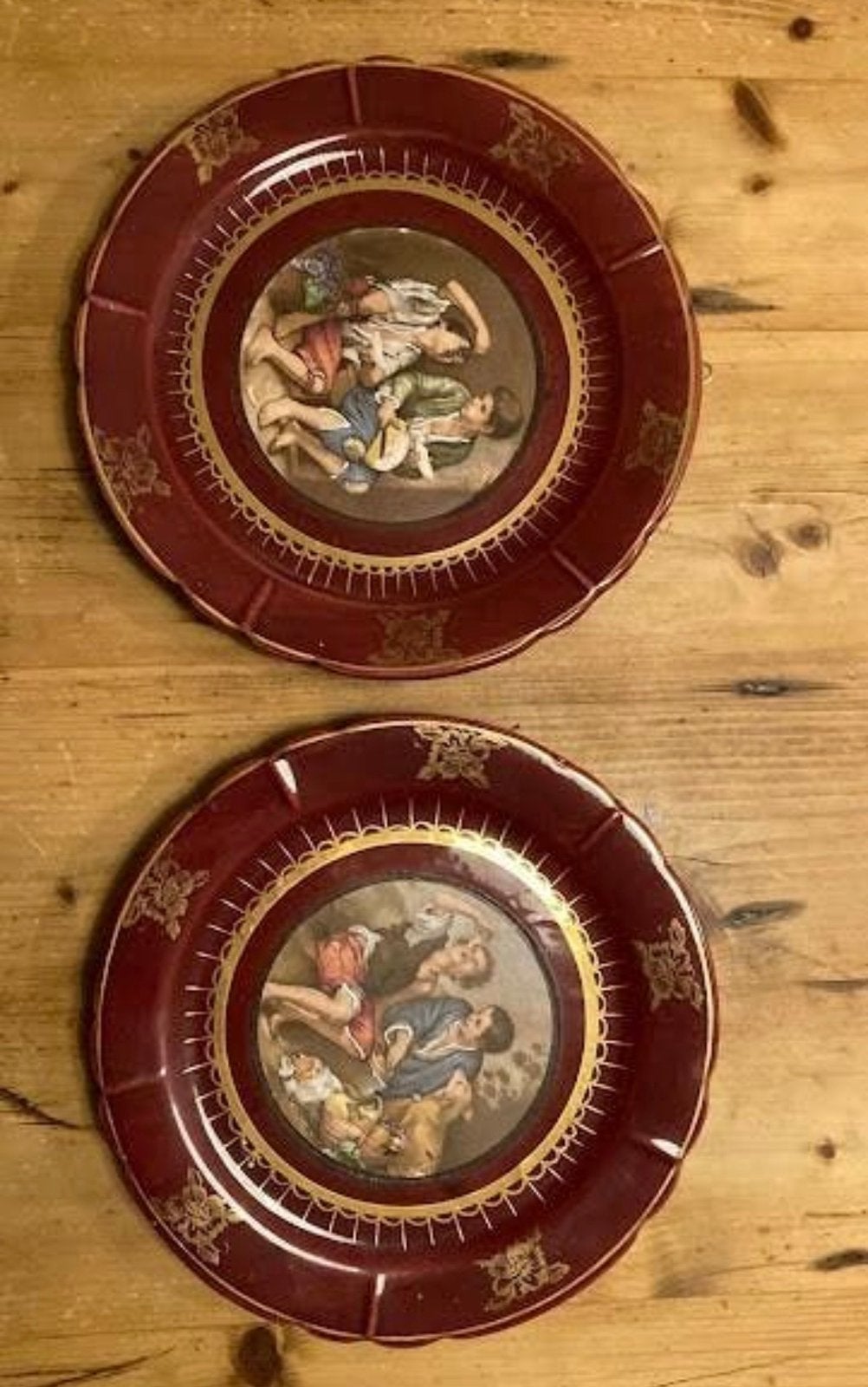 Prachtige set vintage wandborden: Hubert Bequet, Ophalen of Verzenden