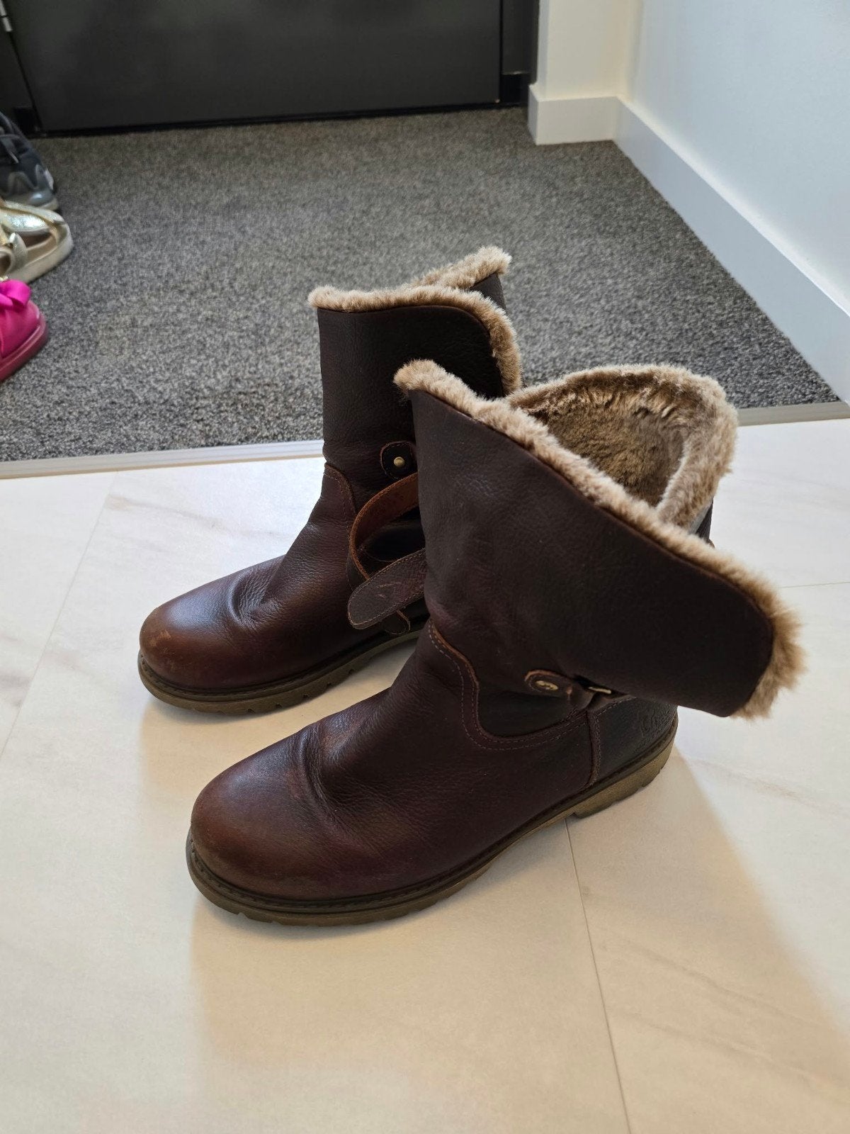 Panama jack Bruine leren laarzen met bontvoering - Maat 39, Kleding | Dames, Schoenen, Ophalen of Verzenden