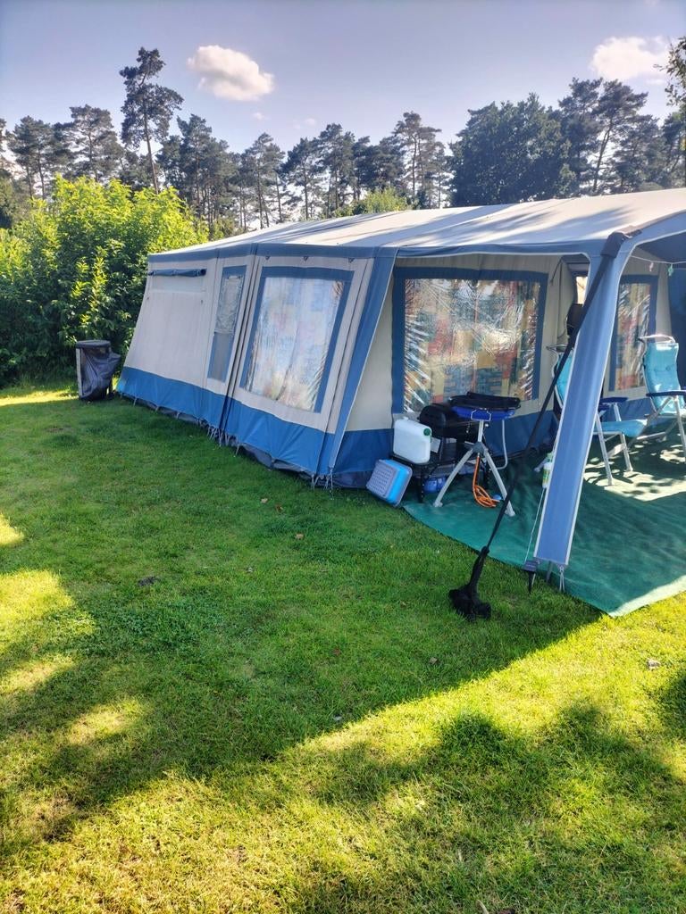 Roadmaster Familie Vouwwagen - 6 Slaapplaatsen, Waterdicht, Blauw, Aanwezig, Tot en met 6, Ophalen