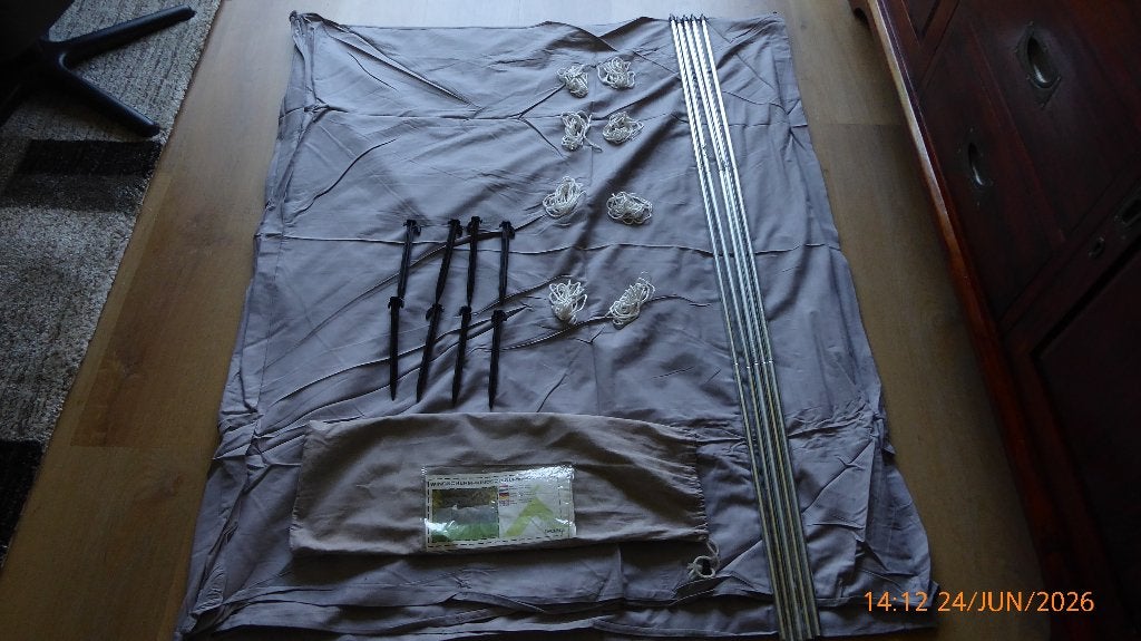 Abbey Camp windscherm 400 x 140cm., Ophalen of Verzenden, Zo goed als nieuw