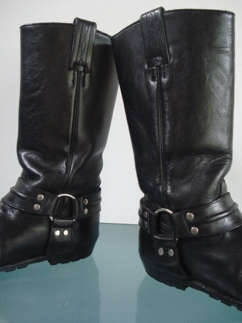 Tony Mora bikerboots zwart leer 37 | Gratis verzenden, Hoge laarzen, Verzenden, Zwart, Zo goed als nieuw