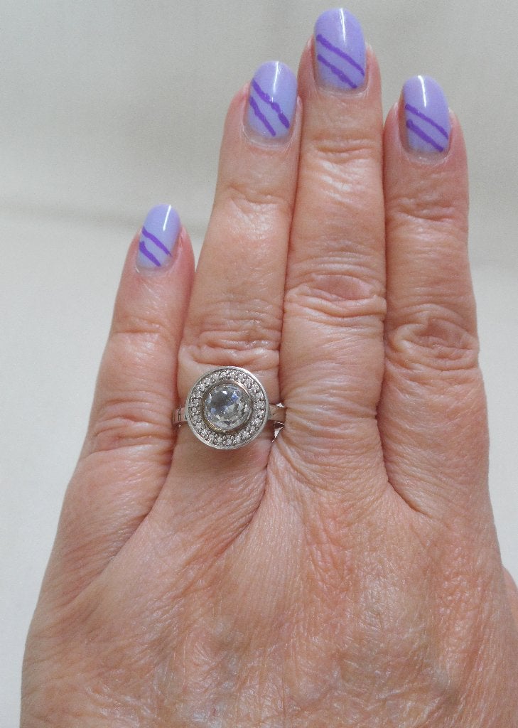 Zilveren Otazu ring met stenen maat 17 nr.864