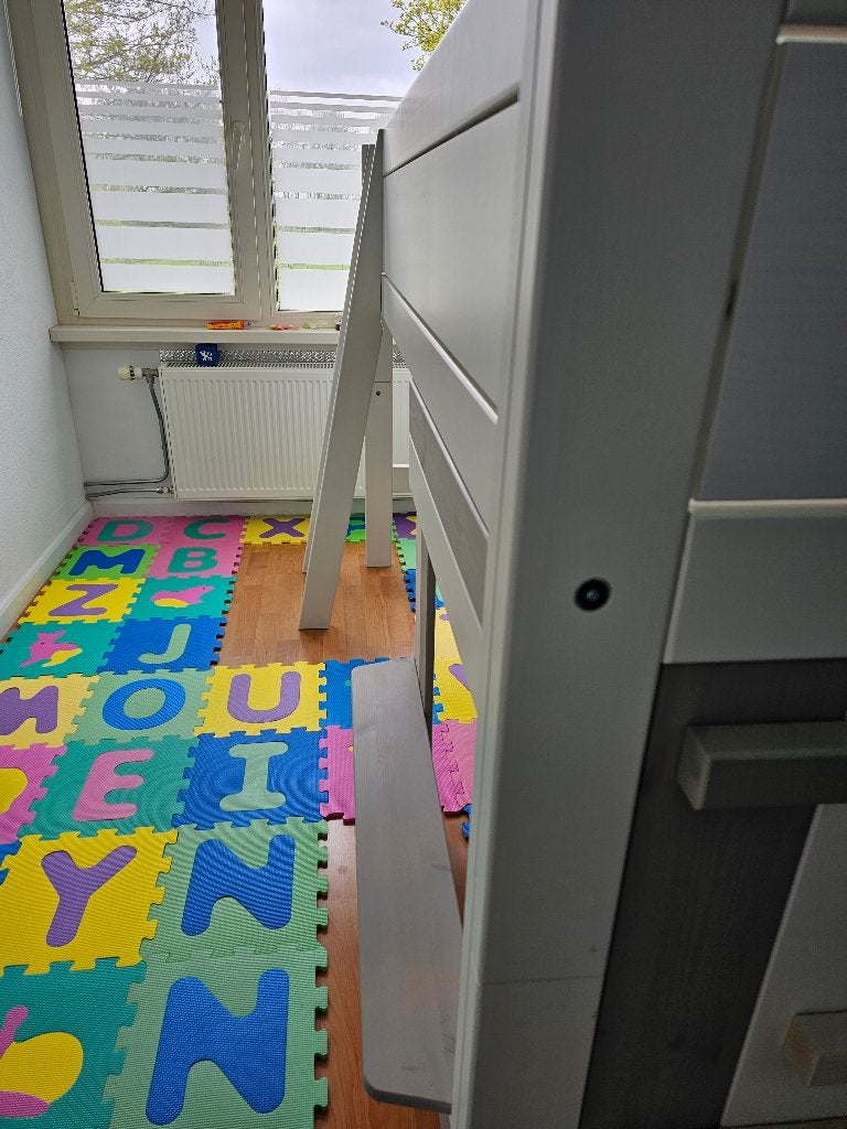 SUPERGAAF BED HALFHOOGSLAPER LIFETIME 200X90, Ophalen, 85 tot 100 cm, Gebruikt, Hoogslaper of Stapelbed