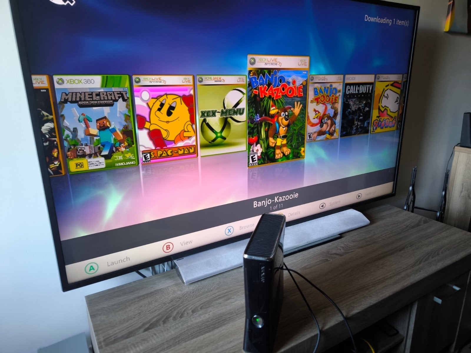 xbox 360 slim RGH3.0 met aurora dashboard, Ophalen, Gebruikt, Zonder controller, 360 S