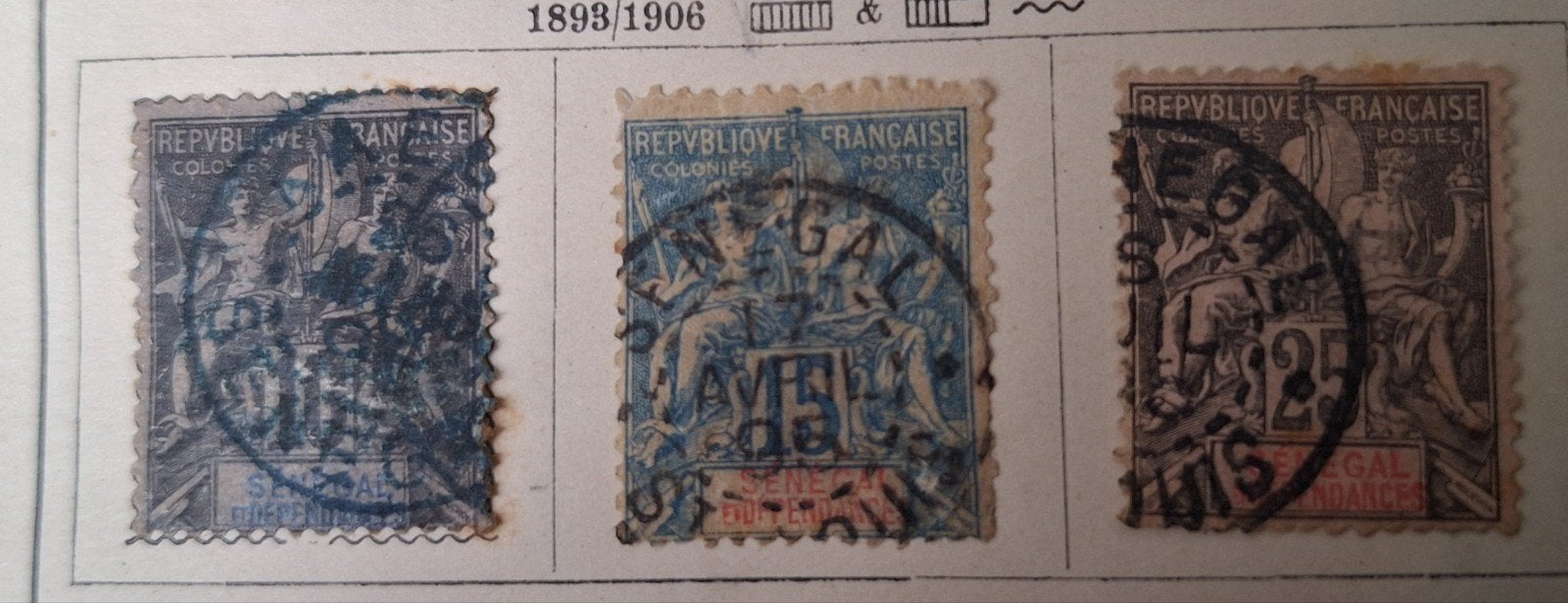 Senegal 1893-1906.      B2, Ophalen of Verzenden