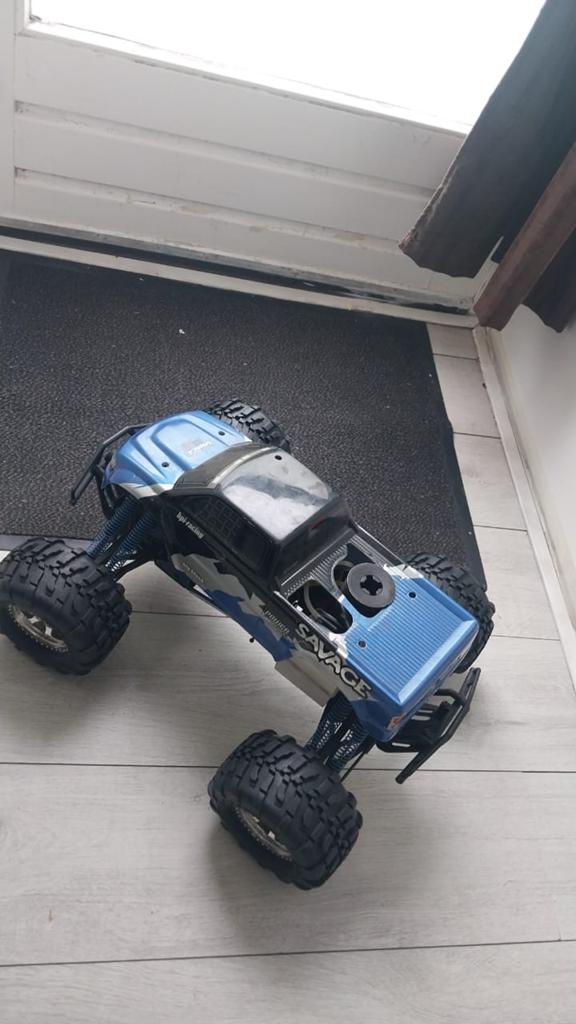 HPI Savage met 5.2 cc Nitro Motor - Offroad Monster Truck, Gebruikt, Auto offroad, Ophalen of Verzenden, Nitro