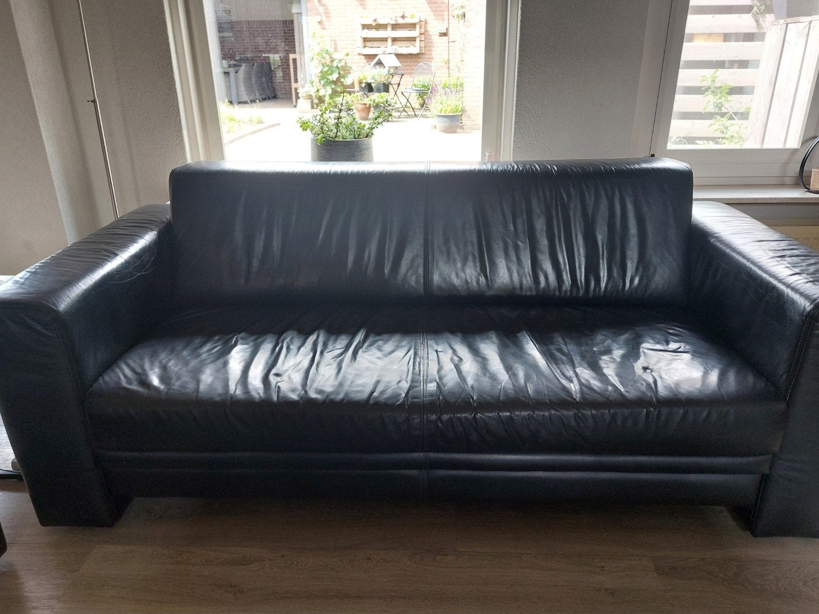 leren bank, Ophalen, Gebruikt, 75 tot 100 cm, 150 tot 200 cm