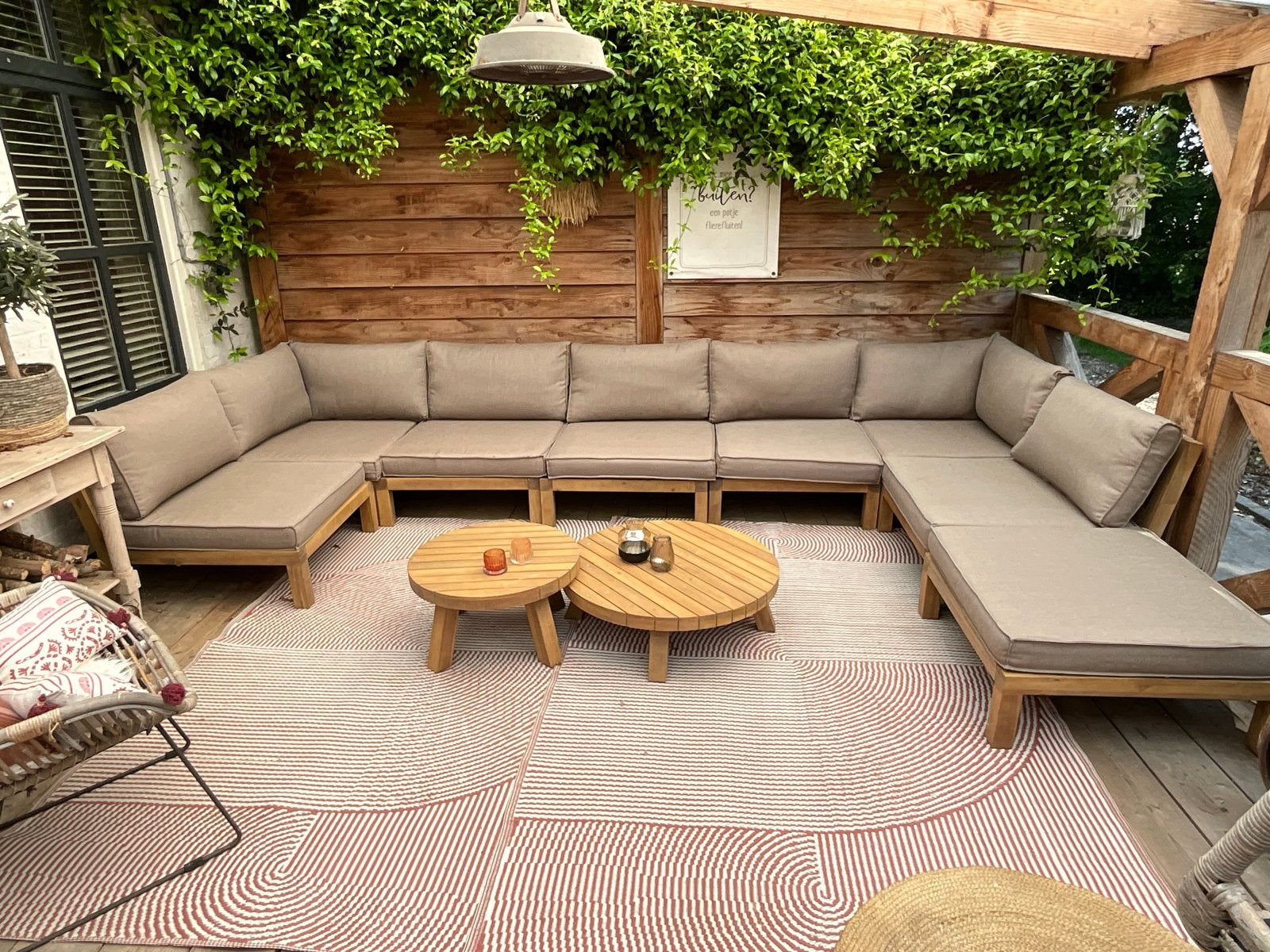 Loungeset Kent van acaciahout - Zo goed als nieuw, Ophalen, Meer dan 8 zitplaatsen, Zo goed als nieuw, Loungeset