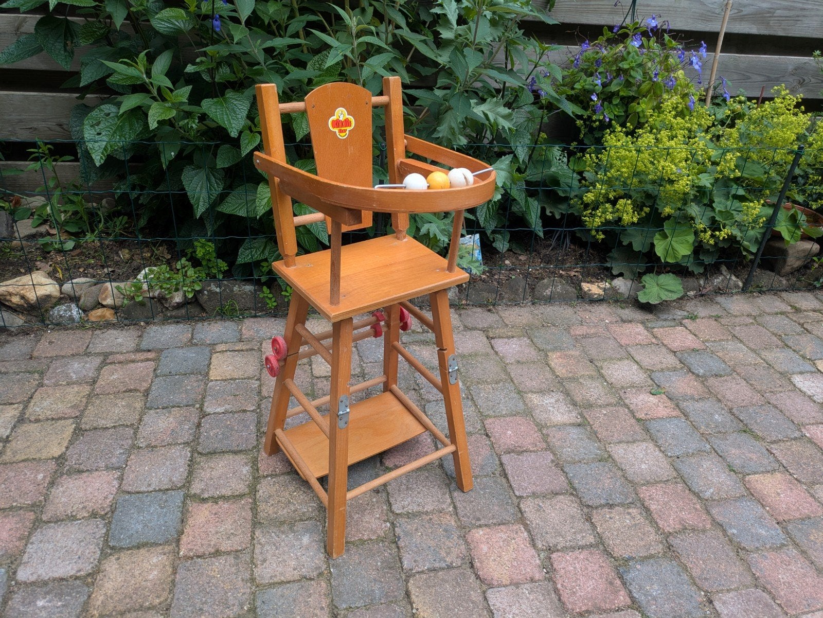 Vintage poppenstoel hout Kiddie, Ophalen, Zo goed als nieuw, Overige typen