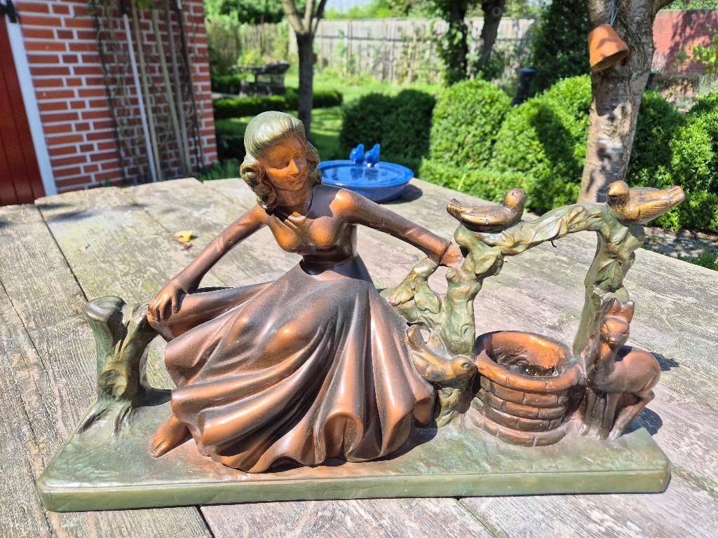 60x14x34cm jugendstil beeld dame moderna depose, Ophalen
